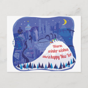 tarjeta de felicitación navideña de Seattle