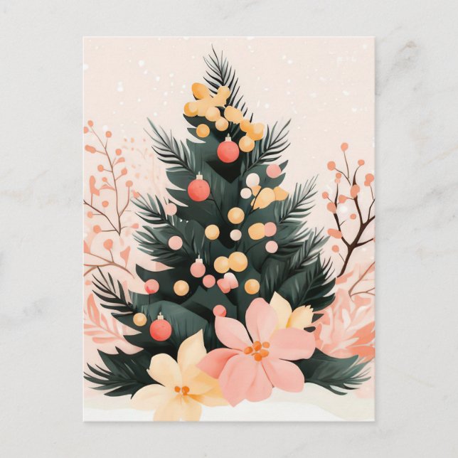 Tarjeta de felicitación navideña festiva (Anverso)