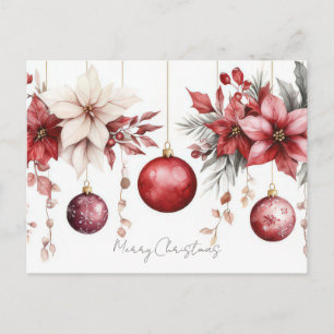 Tarjeta de felicitación navideña festiva y elegant
