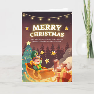 Tarjeta de Felicitación Navideña Infantil Doble