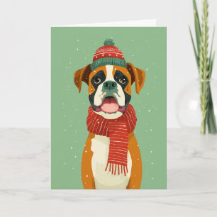 Tarjeta de Felicitación Navideña para Boxer