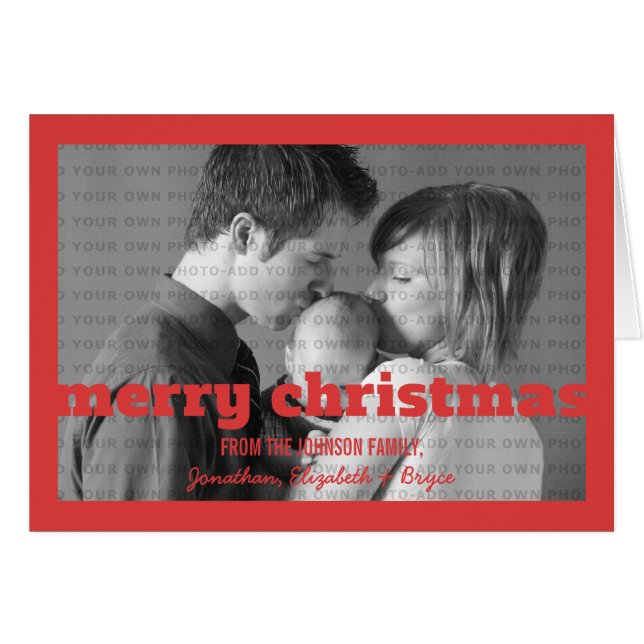 Tarjeta de felicitación navideña para la tipografí (Anverso (Horizontal))