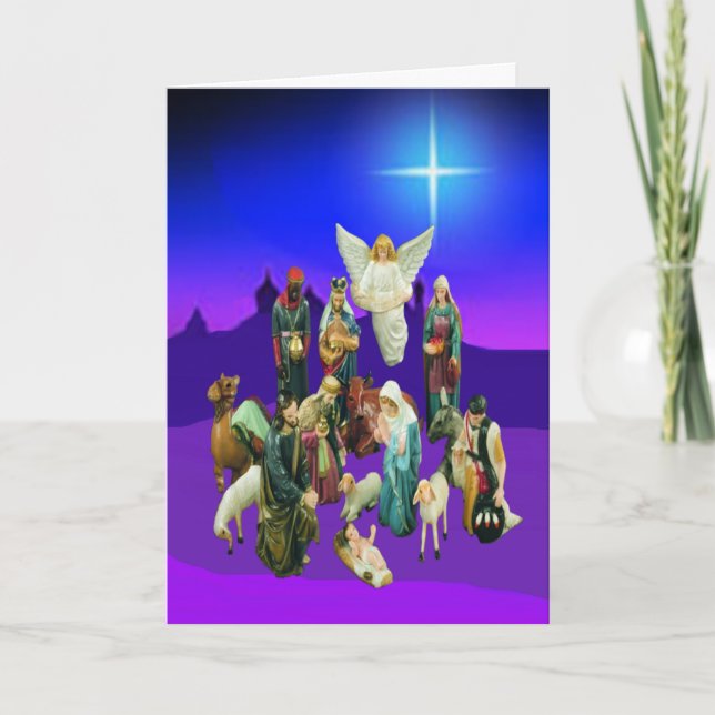 Tarjeta de felicitación navideña para navidades Na (Anverso)
