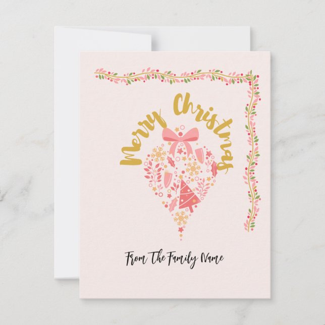 Tarjeta de felicitación navideña por mora sensacio (Anverso)