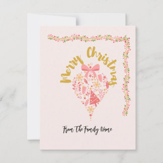 Tarjeta de felicitación navideña por mora sensacio