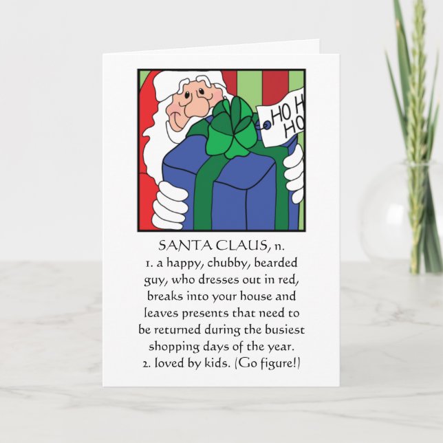 Tarjeta de felicitación navideña "Santa Claus" (Anverso)