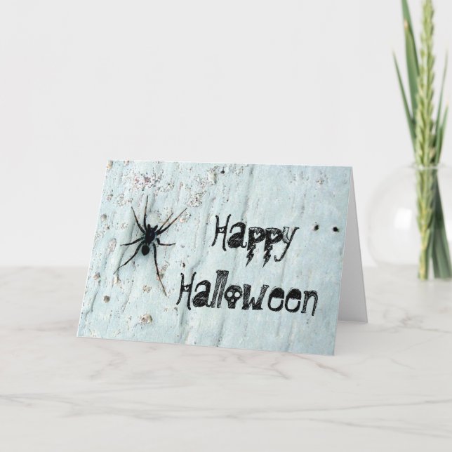 Tarjeta de felicitación negra de la araña (Anverso)