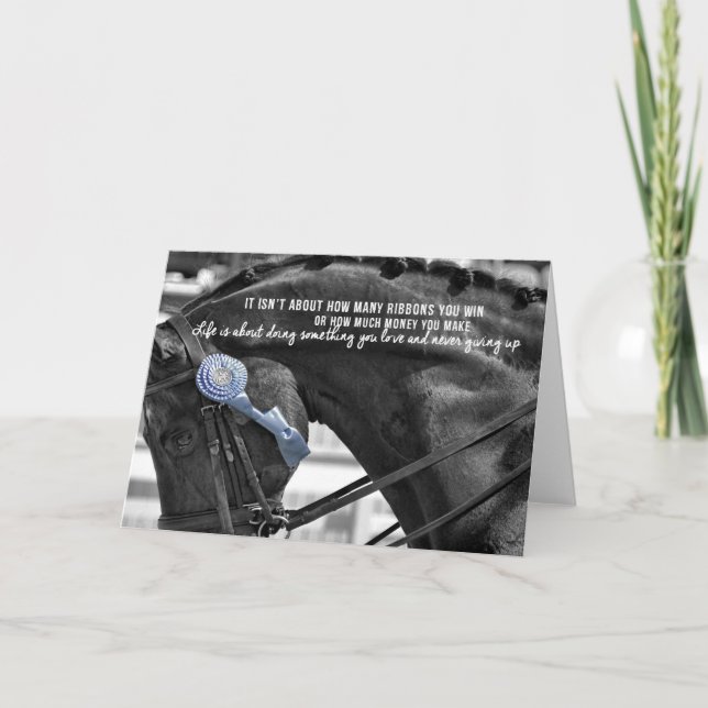 Tarjeta de felicitación NEGRA Y AZUL (Anverso)