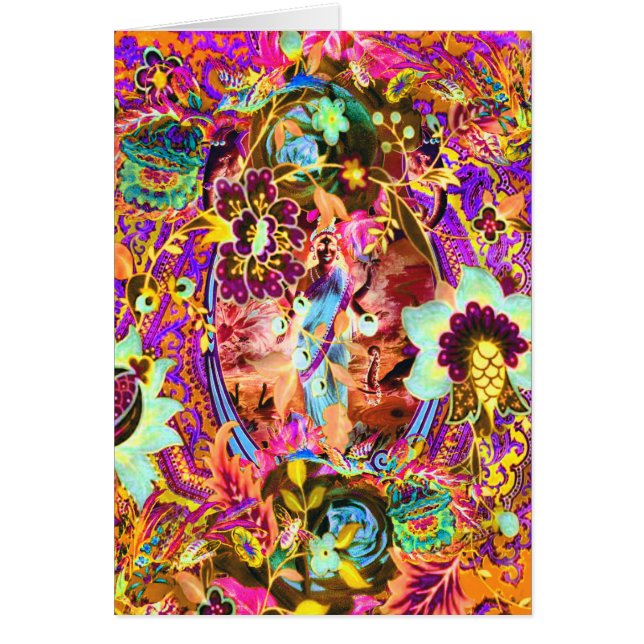Tarjeta de felicitación Neon para diosa bohemia vi (Frente)
