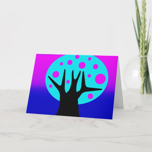 Tarjeta de felicitación Neon Tree (Anverso)