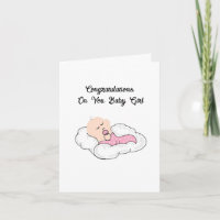 Tarjeta de felicitación Niña Nacida