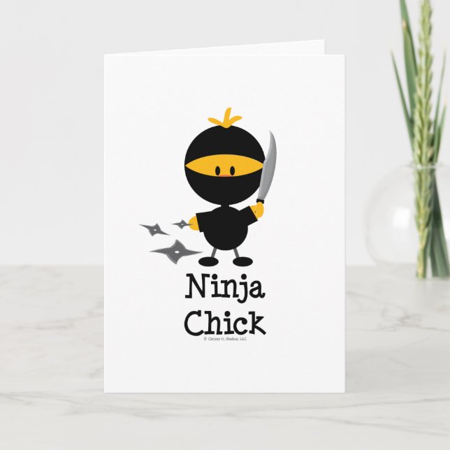 Tarjeta de felicitación Ninja Chick (Anverso)
