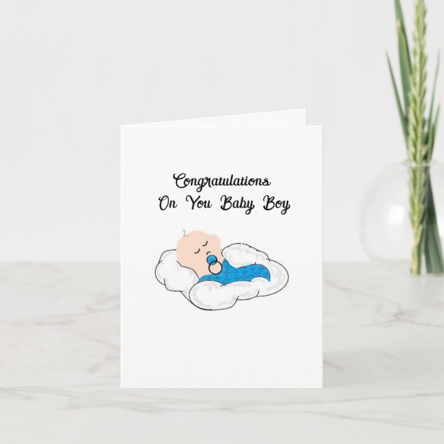Tarjeta de felicitación Niño recién nacido (Anverso)