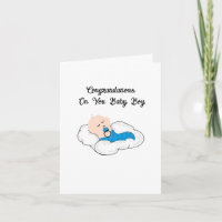 Tarjeta de felicitación Niño recién nacido