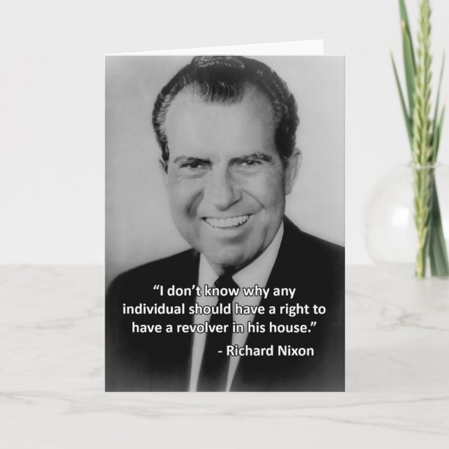Tarjeta de felicitación Nixon Anti-Gun (Anverso)