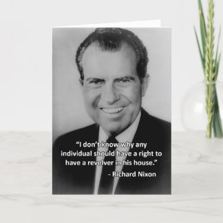 Tarjeta de felicitación Nixon Anti-Gun