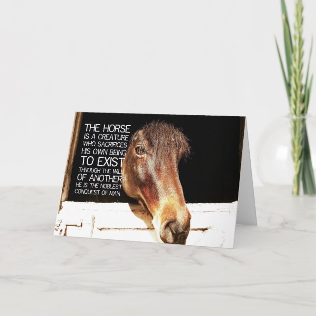 Tarjeta de felicitación NOBLE STALLION (Anverso)