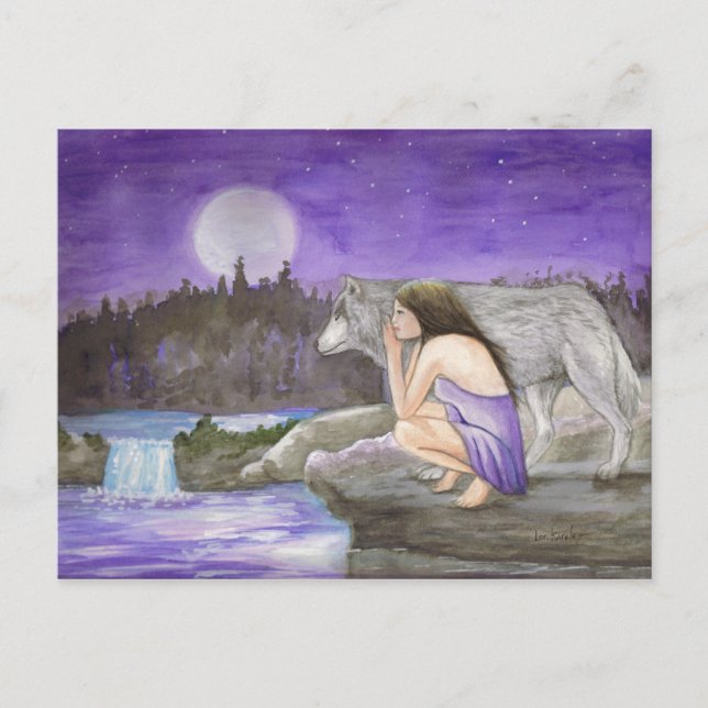 tarjeta de felicitación nocturna estrellada de Lor (Anverso)