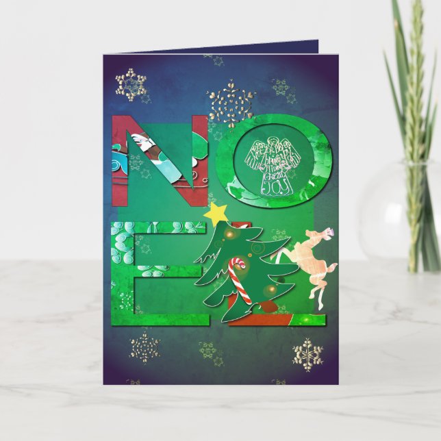 Tarjeta de felicitación Noel + Foto (Anverso)