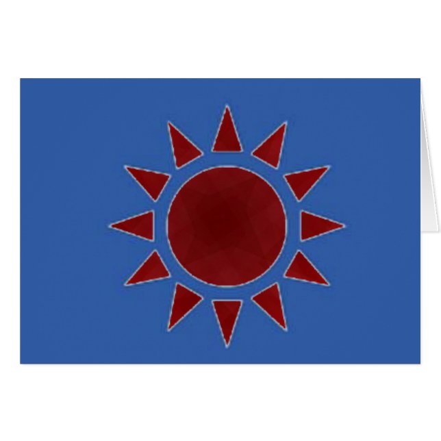 Tarjeta de felicitación/nota de Red Sun (Anverso (Horizontal))