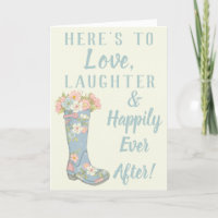 Tarjeta de felicitación nupcial de la ducha de la