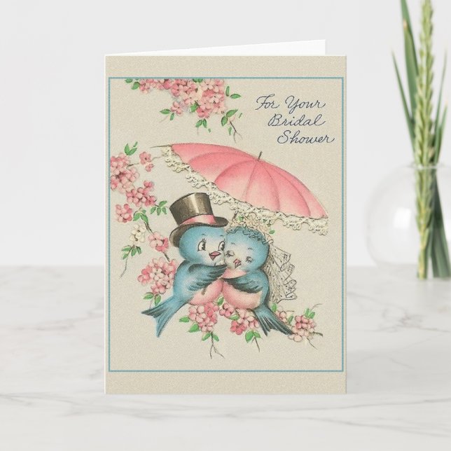 Tarjeta de felicitación nupcial de la ducha del (Anverso)