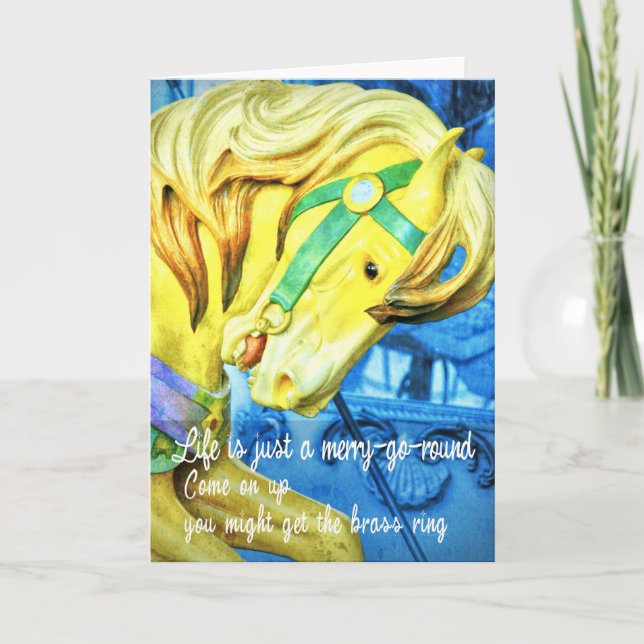 Tarjeta de felicitación NYC GOLDEN STEED (Anverso)