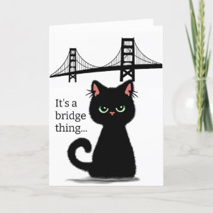 Tarjeta de felicitación o nota para gatos sarcásti