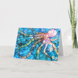 Tarjeta de felicitación Octopus