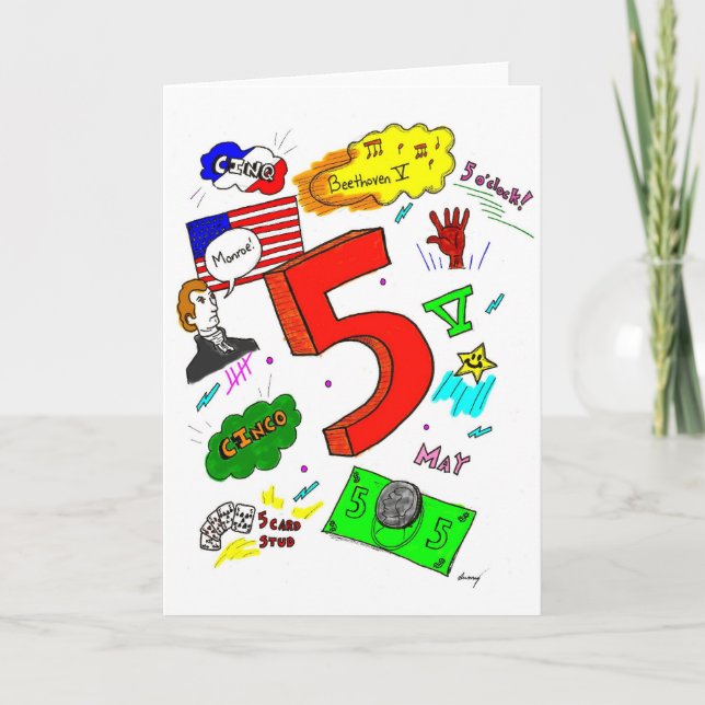 Tarjeta de felicitación Ode to Five (Anverso)