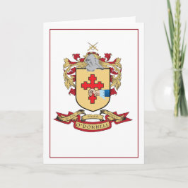 Tarjeta de felicitación O'Donnell Family Crest Bla