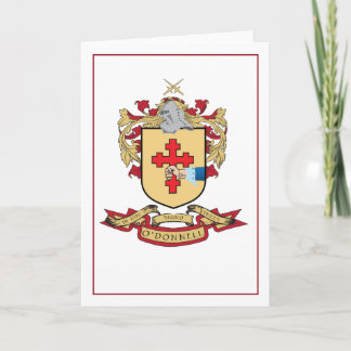 Tarjeta de felicitación O'Donnell Family Crest Bla