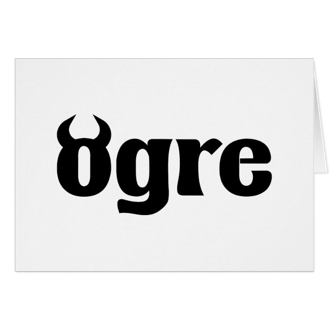 Tarjeta de felicitación Ogre (Anverso (Horizontal))