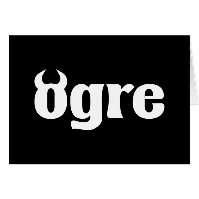 Tarjeta de felicitación Ogre (Anverso (Horizontal))