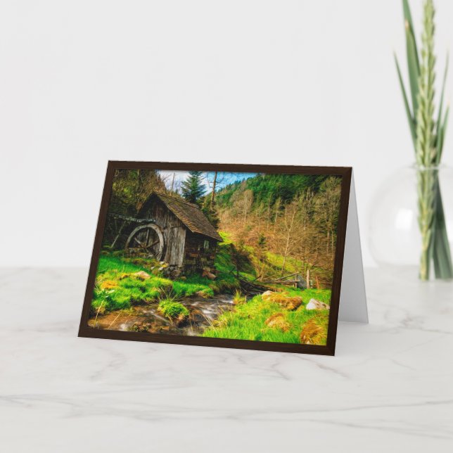 Tarjeta de felicitación Old Mill (Anverso)