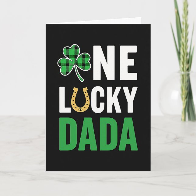 Tarjeta de felicitación One Lucky Dada (Anverso)