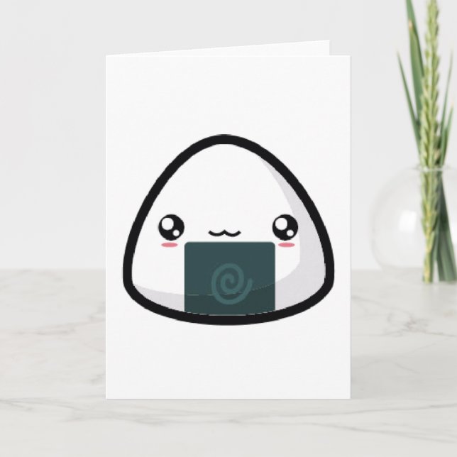 Tarjeta de felicitación Onigiri (Anverso)