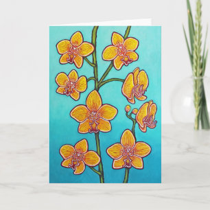Tarjeta de felicitación Orchid Azure Bliss II