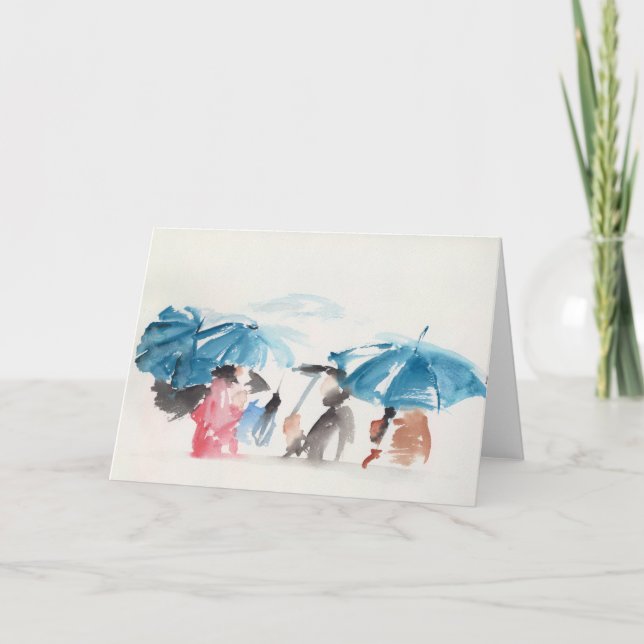 Tarjeta de felicitación original de las acuarelas (Anverso)