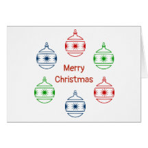 Tarjeta de felicitación - Ornamentos de vacaciones