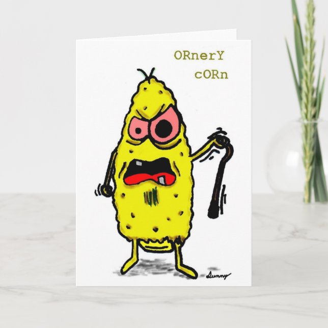 Tarjeta de felicitación Ornery Corn (Anverso)
