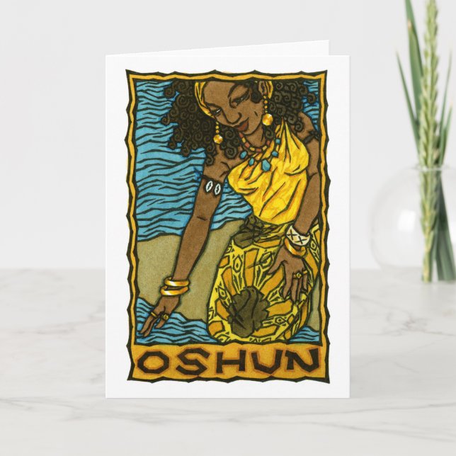 Tarjeta de felicitación Oshun (Anverso)