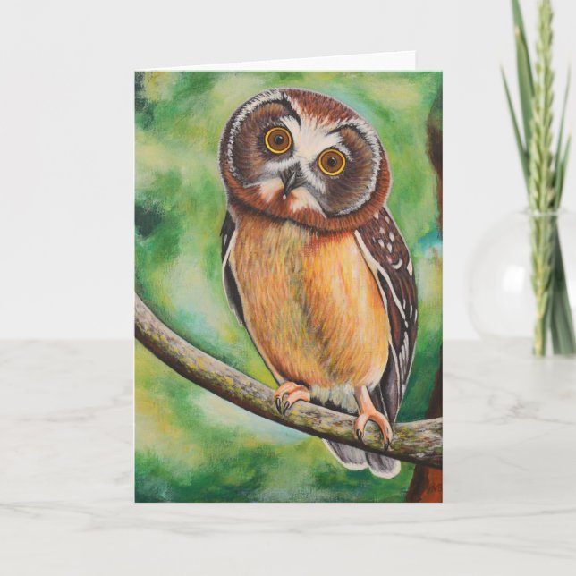 Tarjeta de felicitación Owl (Anverso)