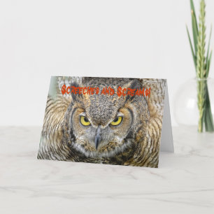 Tarjeta de felicitación Owl Halloween