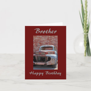 Tarjeta de felicitación oxidada vieja del cumpleañ