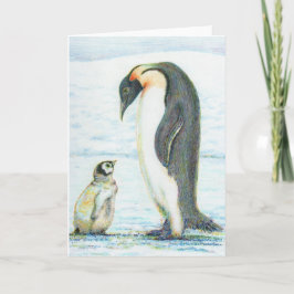 Tarjeta de felicitación pacífica del pingüino
