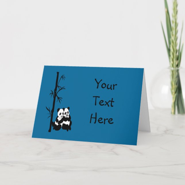 Tarjeta de felicitación Panda Couple (Anverso)
