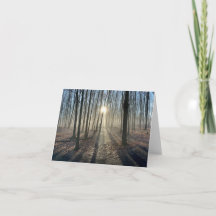 Tarjeta de felicitación panorámica Sun Peeking Thr