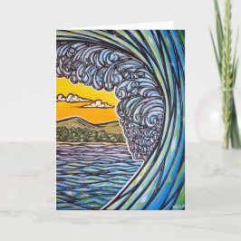 Tarjeta de felicitación panorámica Surf Blank