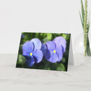 Tarjeta de felicitación - Pansies azules